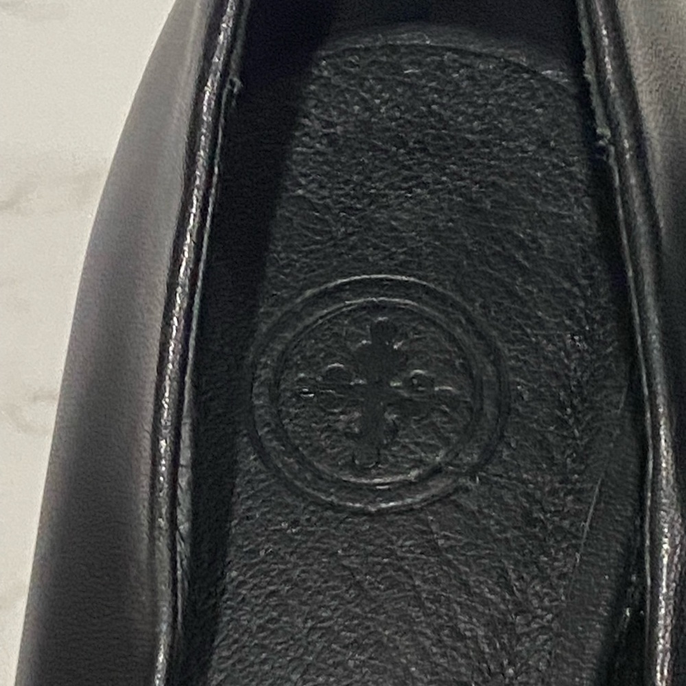 Charleston Shoe Co. Charlotte Black Satin Bow Leather Flats Size 6 New - Picture 14 of 14